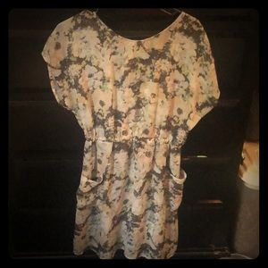 Floral light blue sheer bathing suit cover up!